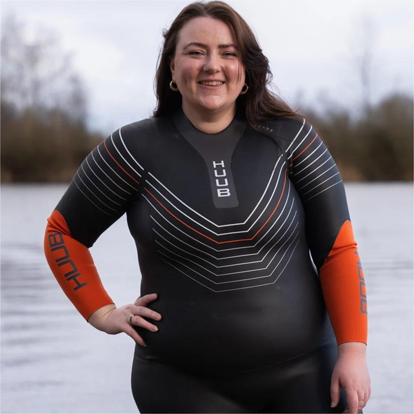 2026 Huub Womens Araya Swim Wetsuit ARAYAW - Black / Orange